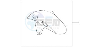 CBR250RB drawing FRONT MUDGUARD