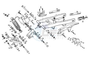 SENDA BLACK EDITION - 50 cc drawing REAR ARM