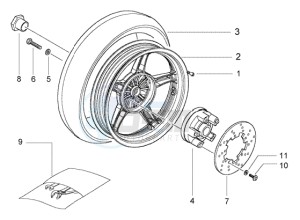 NRG 50 power DD drawing Rear Wheel