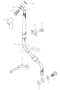 GS125 (E1) drawing FRONT BRAKE HOSE