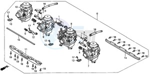 CBX750P2 drawing CARBURETOR (ASSY.)