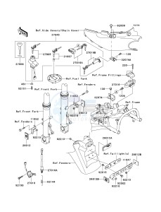 ZX 1200 C [NINJA ZZR 1200] (C1-C4) [NINJA ZZR 1200] drawing IGNITION SWITCH_LOCKS_REFLECTORS