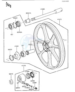 KZ 750 K [LTD BELT] (K1-K2 K2 CAN ONLY) [LTD BELT] drawing FRONT WHEEL_HUB