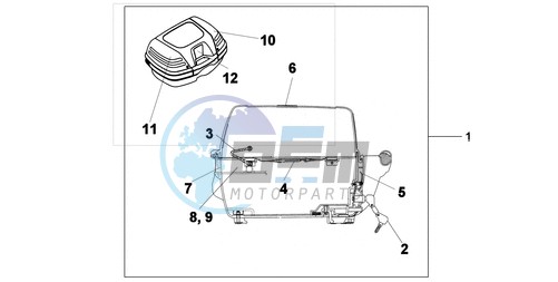 TOP BOX 45L UNPAINTED