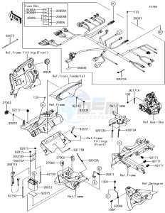 MULE SX KAF400JHF EU drawing Chassis Electrical Equipment