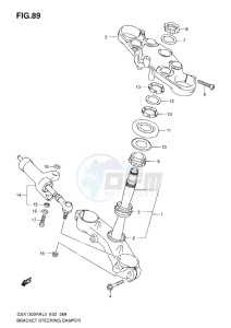 GSX1300R drawing BRACKET STEERING DAMPER