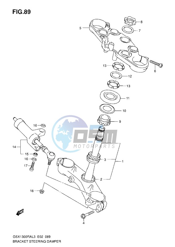 BRACKET STEERING DAMPER