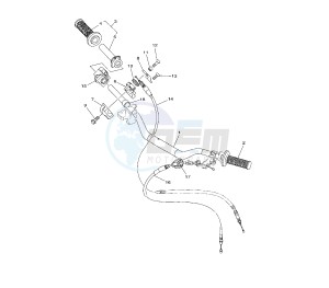 YZ LC 250 drawing STEERING HANDLE AND CABLE