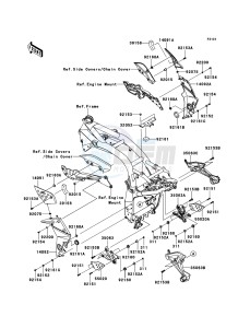 Z750R ABS ZR750PBF FR GB XX (EU ME A(FRICA) drawing Frame Fittings