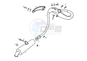 SENDA SM X-RACE - 50 cc drawing SILENCER