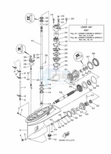 F100DETX drawing PROPELLER-HOUSING-AND-TRANSMISSION-1