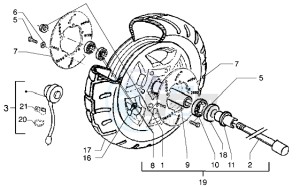 X9 500 drawing Front wheel