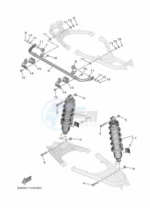 YXF850E YX85FPAN (BARK) drawing REAR SUSPENSION