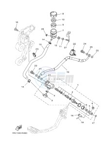 MT09 MT-09 900 MT-09 (B872) drawing REAR MASTER CYLINDER