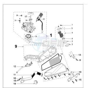 FIGHT 3 E 4T drawing CARBURETTOR