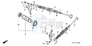 TRX90XC TRX90 ED drawing CAMSHAFT/ VALVE