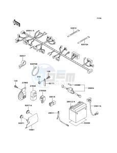 ELIMINATOR 125 BN125-A8 GB XX (EU ME A(FRICA) drawing Chassis Electrical Equipment