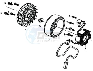 ALLO 50 45 KM/H L6 drawing MAGNETO / FLYWHEEL