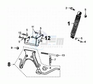 FIGHT ZA 30 (DK) drawing REAR SHOCK AND STAND