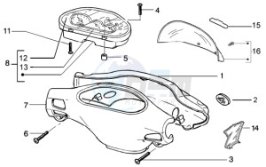 Runner 50 purejet drawing Speedometers Kms. - handlebar cover