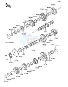 KL 250 D [KLR250] (D7-D9) [KLR250] drawing TRANSMISSION