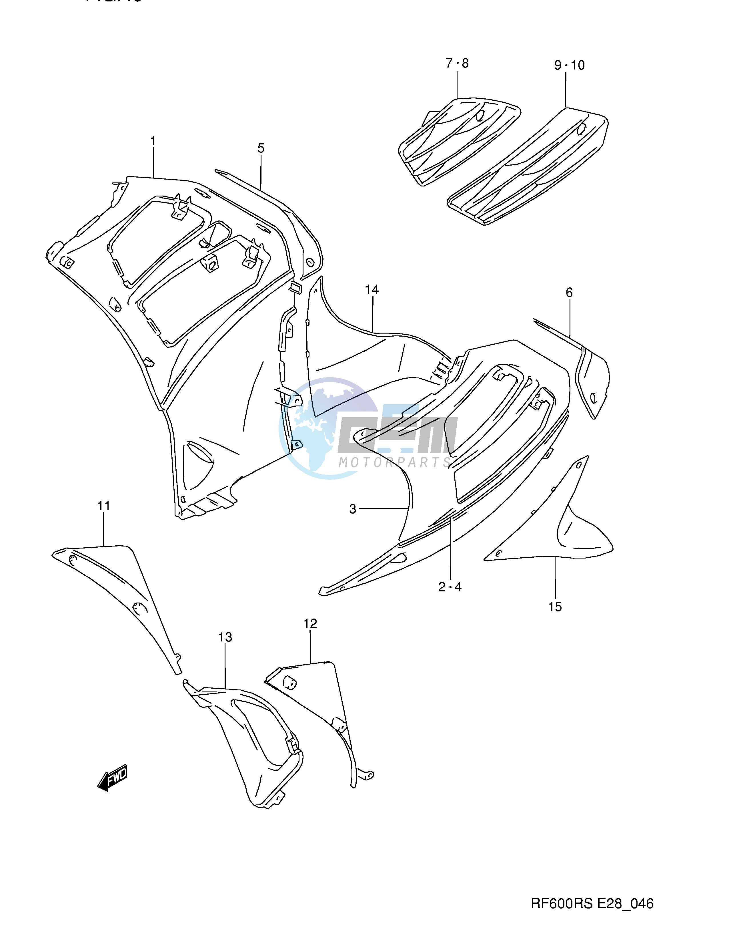 UNDER COWLING BODY (MODEL P R)