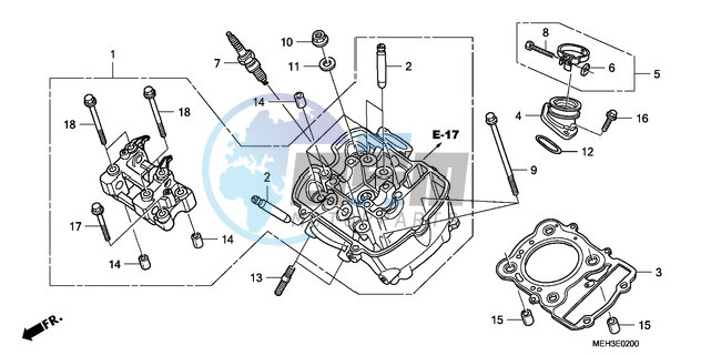 FRONT CYLINDER HEAD