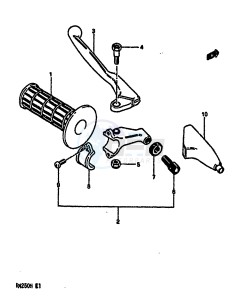 RM250 (G-H) drawing LEFT HANDLE SWITCH