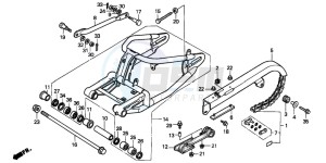 VT600CD 400 drawing SWINGARM