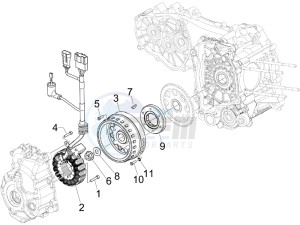 Beverly 250 drawing Flywheel magneto