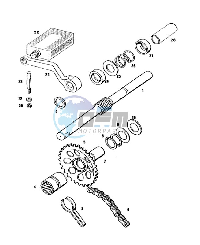 Countershaft-mainshaft