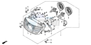 CBR1000F drawing HEADLIGHT (1)