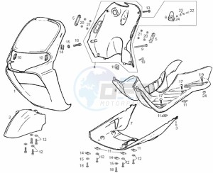 ATLANTIS CITY - 50 cc VTHAL1AE2 Euro 2 2T AC ESP drawing Front body (Positions)