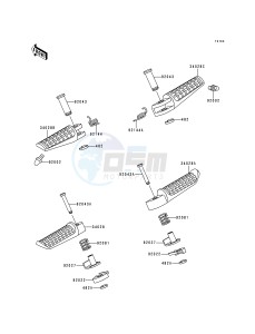 ZX 750 P [NINJA ZX-7R] (P1-P4) [NINJA ZX-7R] drawing FOOTRESTS