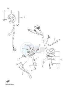 FZ8-NA FZ8 (NAKED, ABS) 800 (59P9) drawing HANDLE SWITCH & LEVER