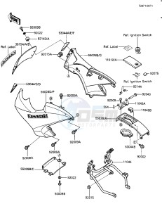 EX 250 E [NINJA 250R] (E1-E2) [NINJA 250R] drawing FAIRING