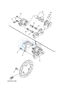 XT250 XT250E SEROW (1YB7) drawing REAR BRAKE CALIPER