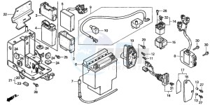 VT1100C2 drawing BATTERY (VT1100CV/VW/V2)