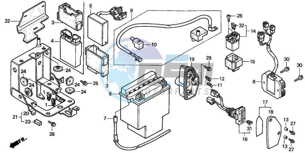 BATTERY (VT1100CV/VW/V2)