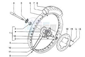 Cougar 125 drawing Front wheel