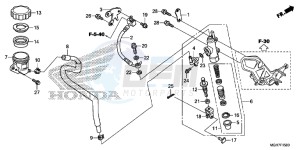 VFR1200XLF CrossTourer - VFR1200X 2ED - (2ED) drawing RR. BRAKE MASTER CYLINDER