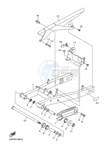 XJ6NA XJ6S 600 DIVERSION (S-TYPE) (36BH 36BJ) drawing REAR ARM