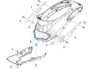 Liberty 50 4T PTT 2007-2012 (D) is drawing Side cover - Spoiler