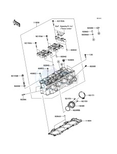 NINJA ZX-6R ZX600RDF FR GB XX (EU ME A(FRICA) drawing Cylinder Head