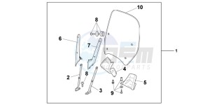 SH300C drawing WINDSHIELD