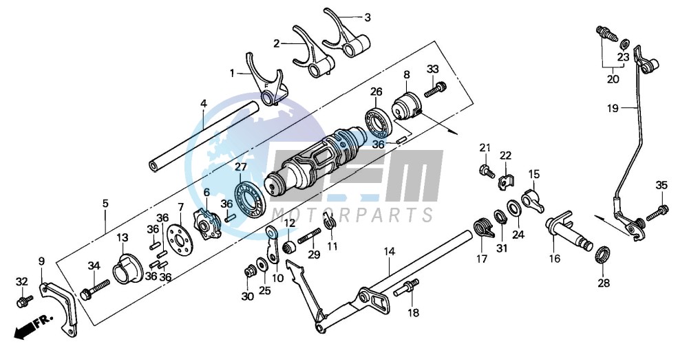 SHIFT DRUM/SHIFT FORK