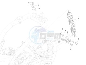 LIBERTY 125 IGET 4T 3V IE E4 ABS (EMEA) drawing Rear suspension - Shock absorber/s