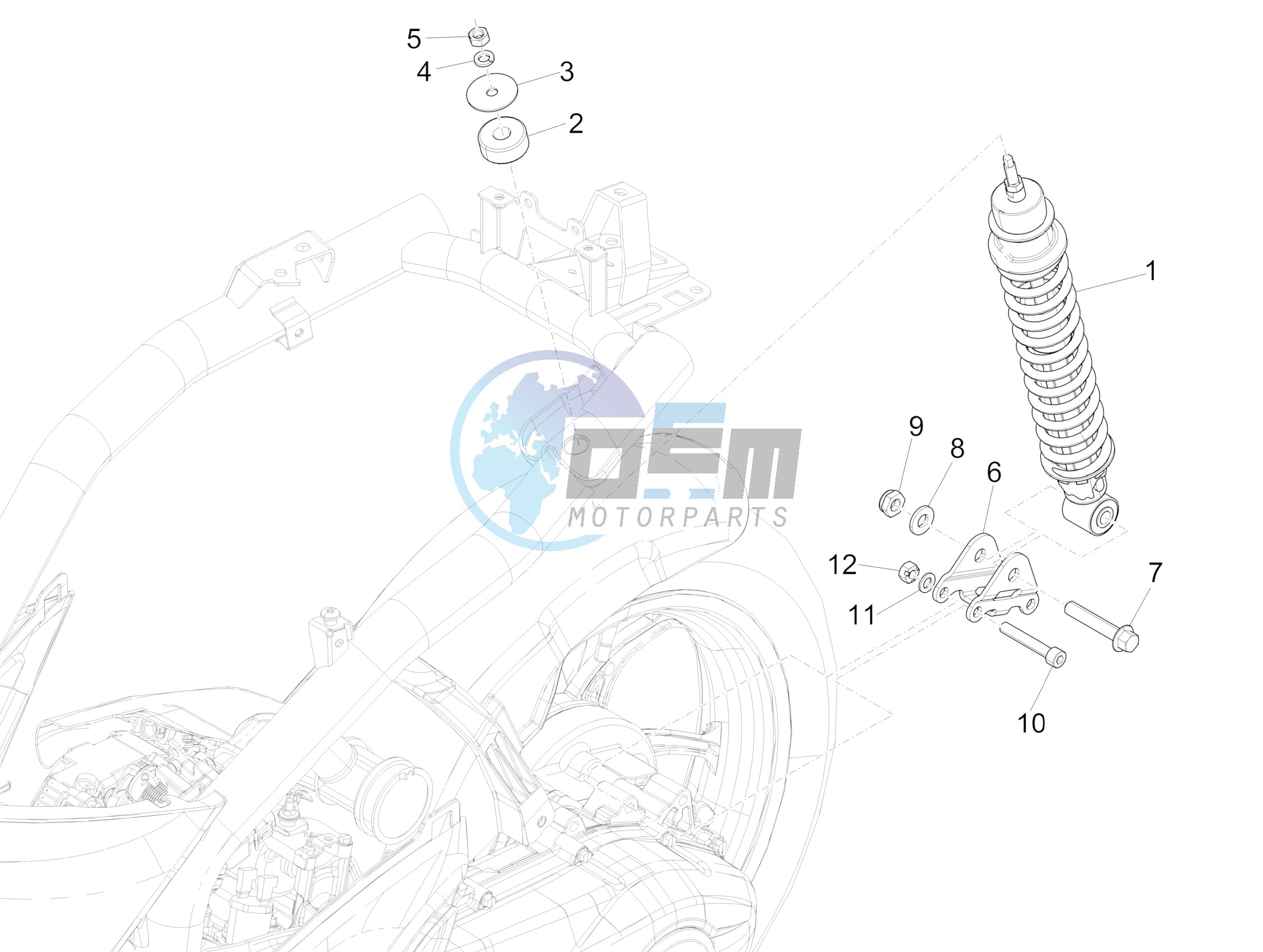 Rear suspension - Shock absorber/s