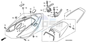 VFR8009 Europe Direct - (ED / MME) drawing REAR COWL