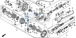 TRX450ES drawing FRONT FINAL GEAR